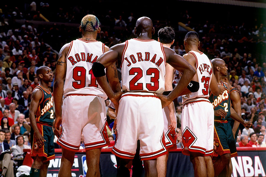 chicago bulls jordan rodman pippen