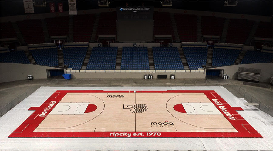 50 anni portland trail blazers parquet