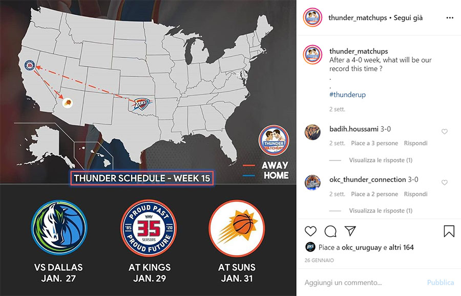 thunder matchups