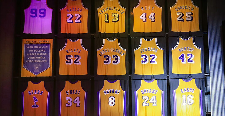 pau gasol maglie ritirate lakers