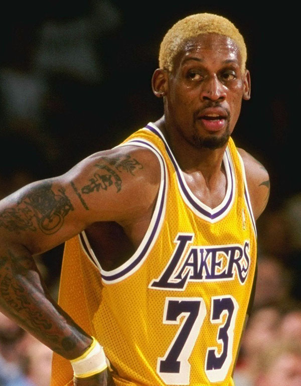 capelli di dennis rodman lakers