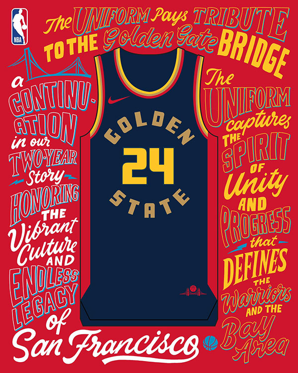 10 maglie city edition golden state warriors 2024-2025